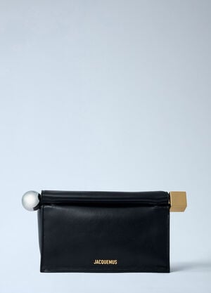 Jacquemus La Pochette Rond Carré Clutch Black jac0260054