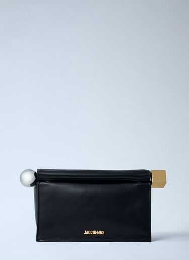 Jacquemus La Pochette Rond Carré Clutch Black jac0260054