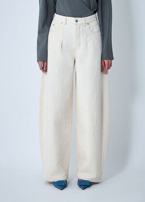 Jacquemus Le De-Nimes Ovalo Jeans White jac0262005