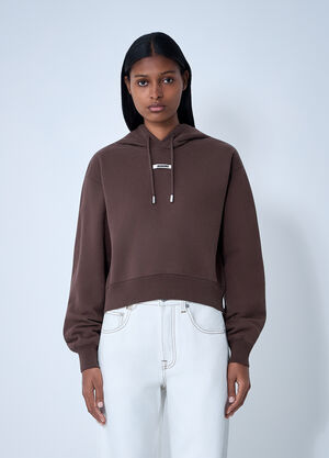 Jacquemus Le Hoodie Gros Grain Brown jac0262011