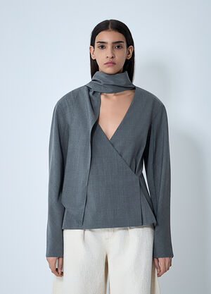 Jacquemus La Blouse Chale Grey jac0262020