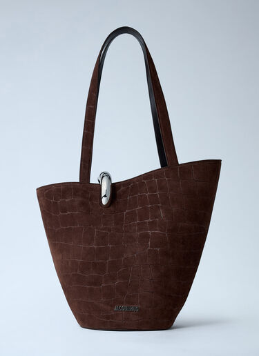 Le Bambola Moyen Bucket Bag Jacquemus Le Bambola Moyen Bucket Bag Dark Brown jac0262048