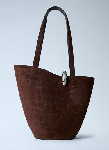 Le Bambola Moyen Bucket Bag Jacquemus Le Bambola Moyen Bucket Bag Dark Brown jac0262048