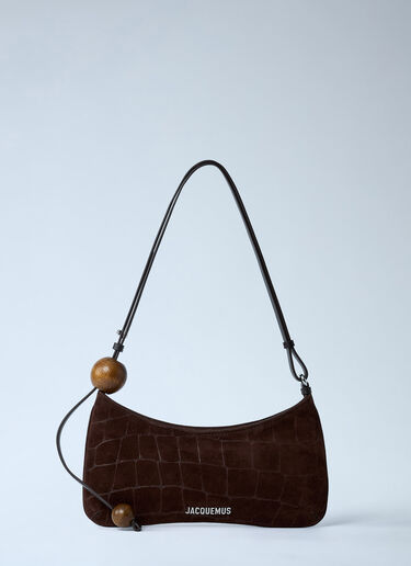 Le Bisou Perle Shoulder Bag Jacquemus Le Bisou Perle Shoulder Bag Dark Brown jac0262059