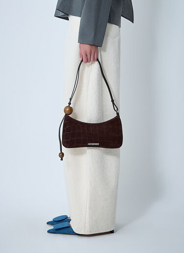 Le Bisou Perle Shoulder Bag Jacquemus Le Bisou Perle Shoulder Bag Dark Brown jac0262059