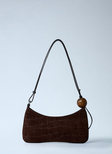 Le Bisou Perle Shoulder Bag Jacquemus Le Bisou Perle Shoulder Bag Dark Brown jac0262059