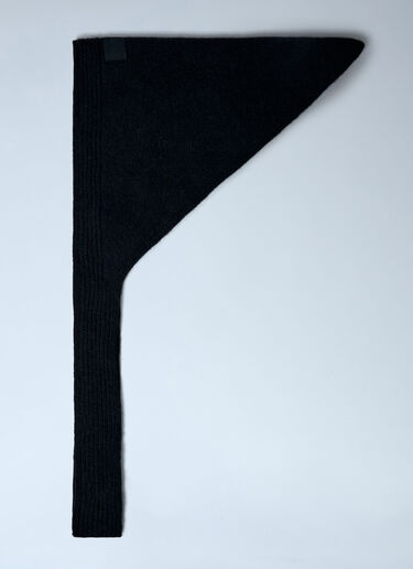 Jacquemus Le Chale Gros Grain Scarf Black jac0362002