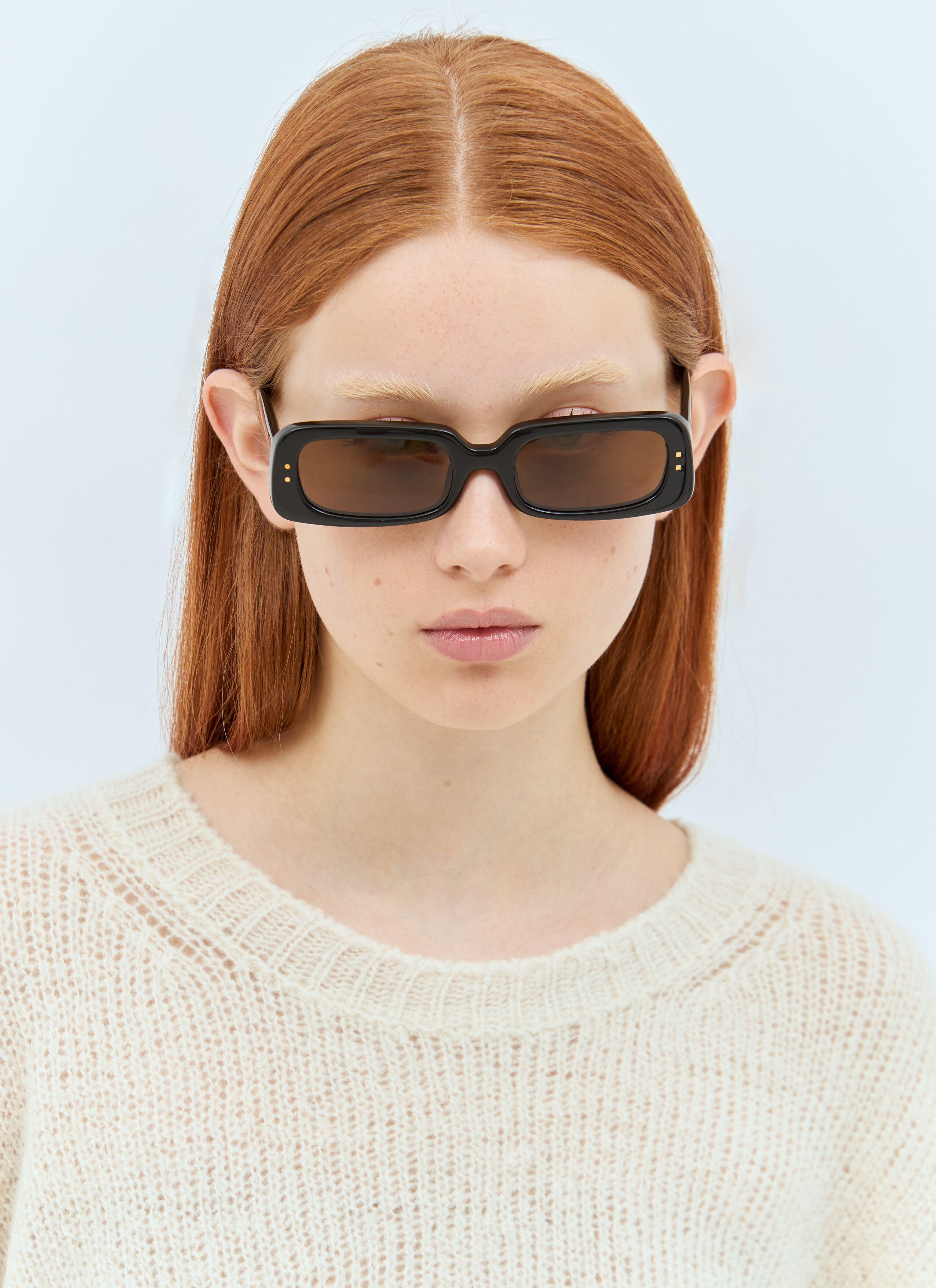 Jacquemus Women's' Les Lunettes Azzuro Sunglasses in Black