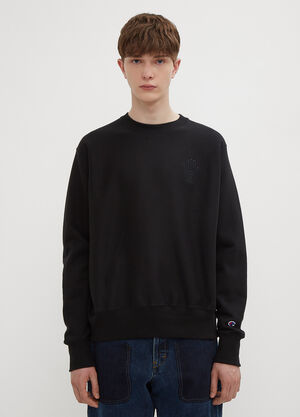 Joe Garvey Logo Crew Neck Sweater Black jgv0334001