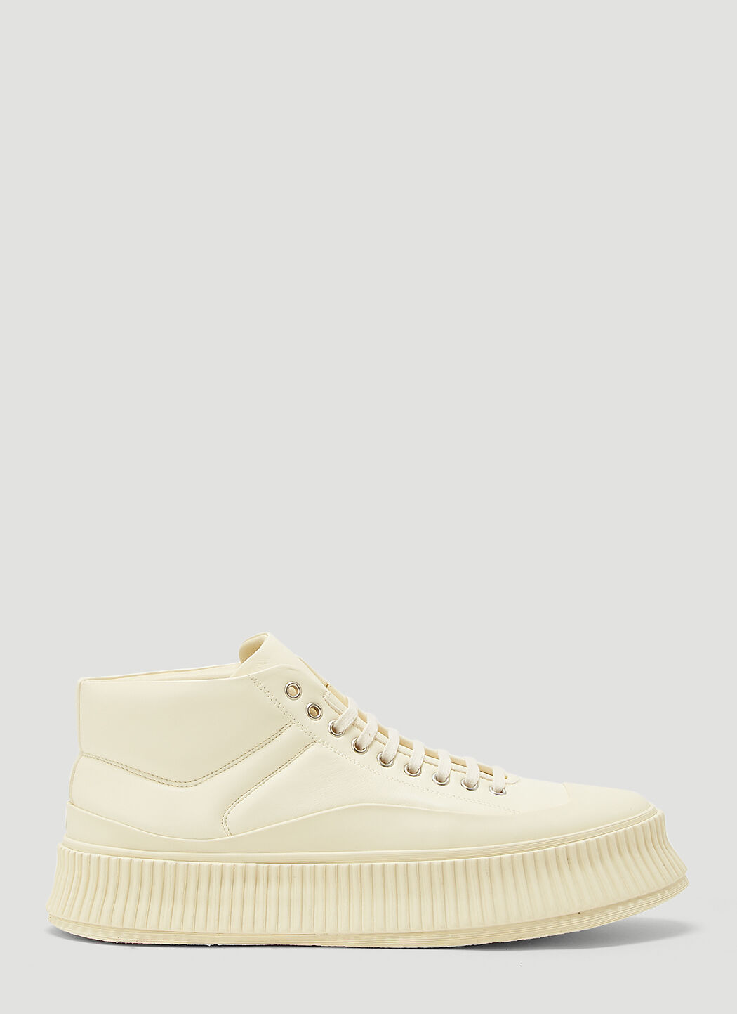 Jil Sander Ribbed-Sole Leather Sneakers | LN-CC