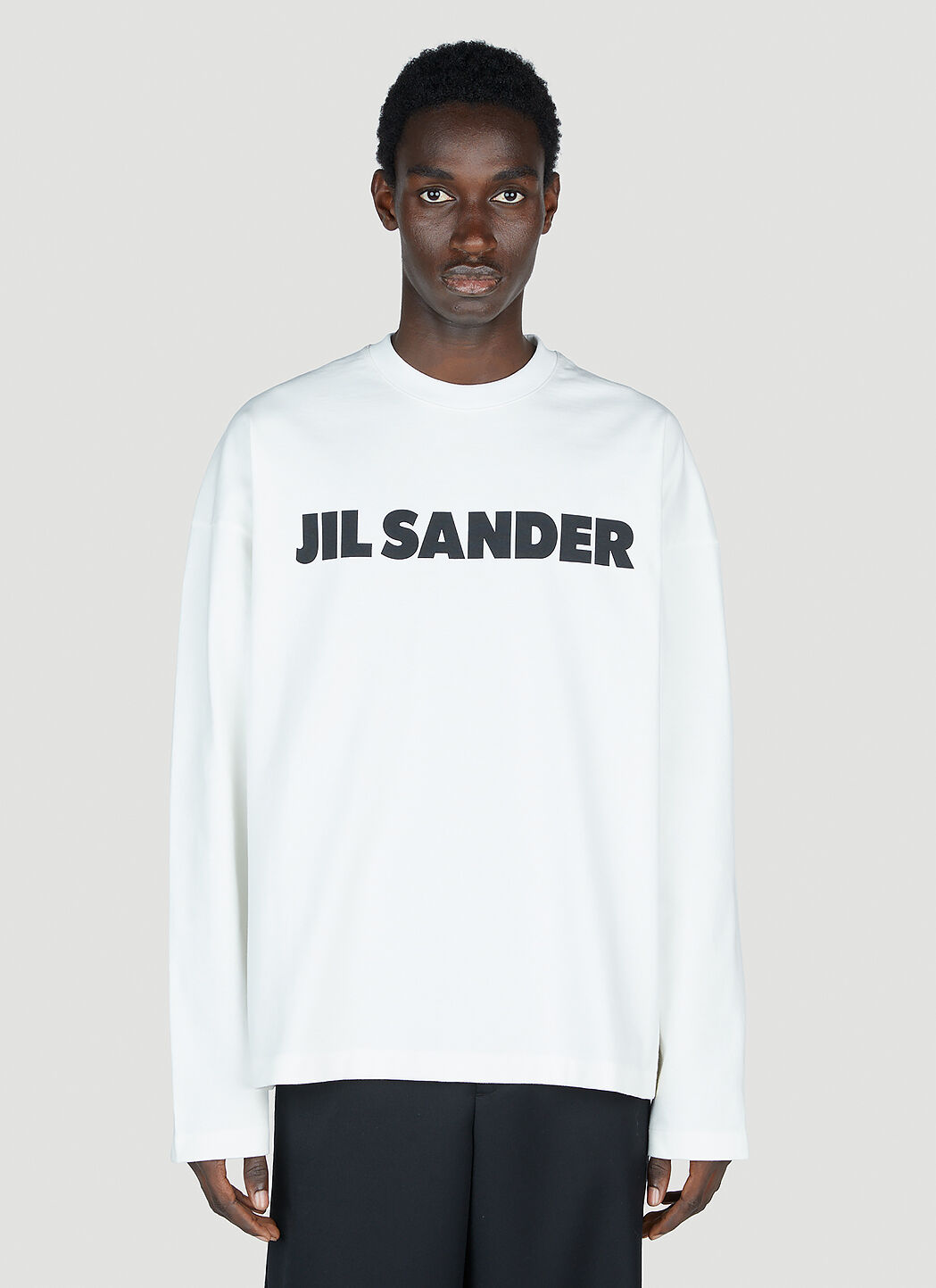Tシャツ・カットソー JIL SANDER Men T Shirts J22GC0195J20244102 White Jil Sander logo-print Cotton T-shirt | White | FARFETCH JO