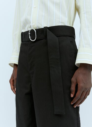 Relaxed Belt Pants Jil Sander Relaxed Belt Pants Black jil0153009