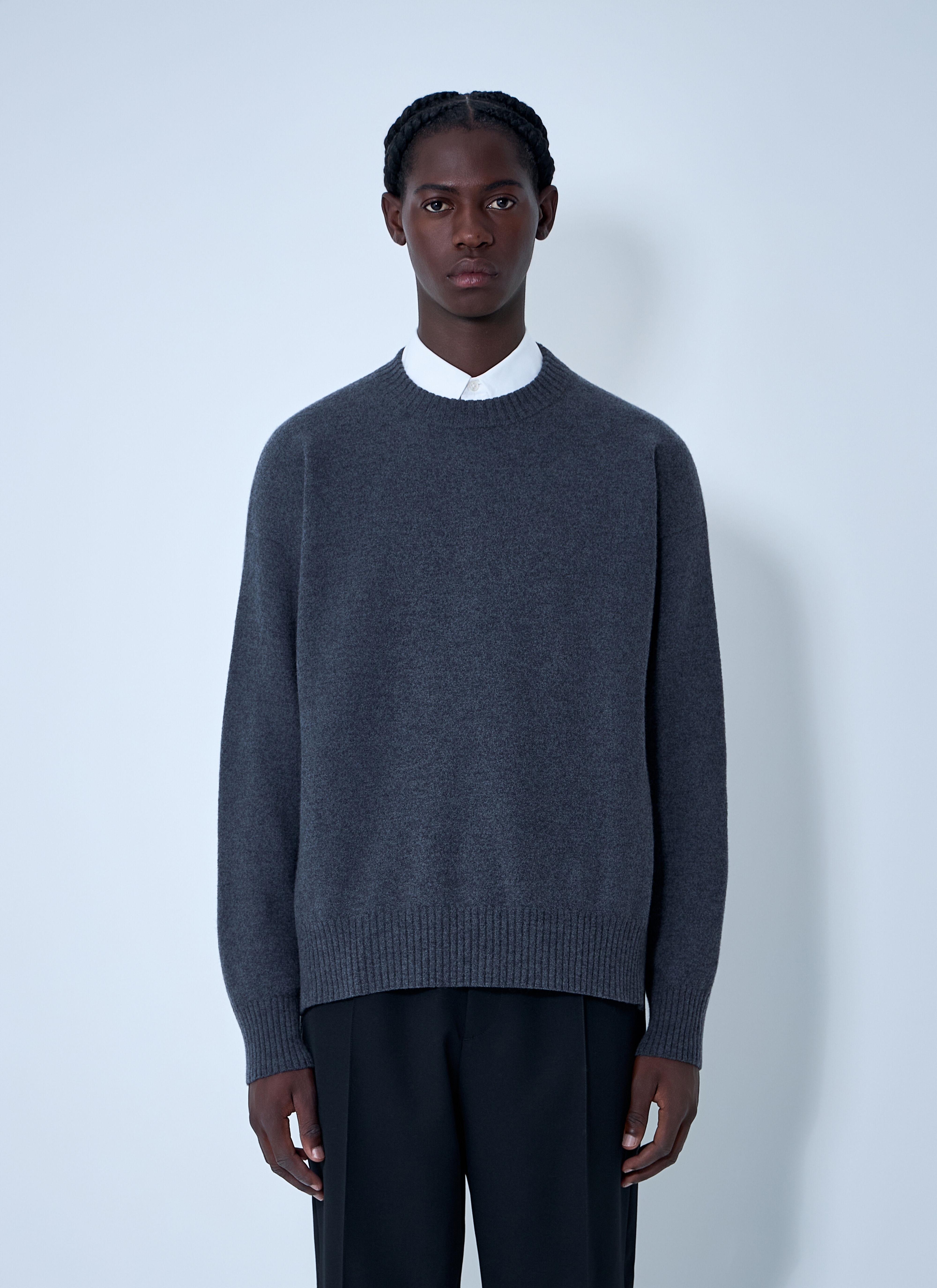 JIL SANDER□半袖ウールジャンパー ニットトップス クルーネック JIL SANDER□半袖ウールジャンパー ニットトップス クルーネック