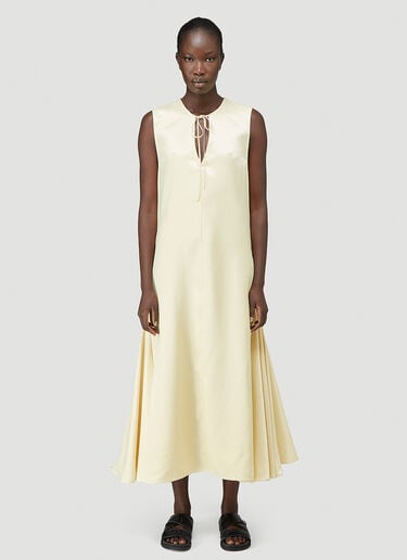 Pleated Necktie Dress Jil Sander Pleated Necktie Dress Yellow jil0244001