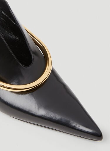 메탈릭 아치 키튼 힐 뮬 Jil Sander 메탈릭 아치 키튼 힐 뮬 블랙 jil0251041