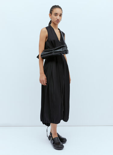 Jil Sander 大号 Cannolo 衬垫斜挎包 黑 jil0254009