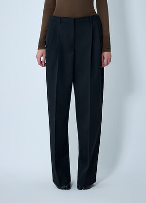 Jil Sander Wool Belted Pants Black jil0262004