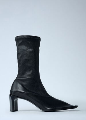 Jil Sander Heeled Leather Boots Black jil0262013