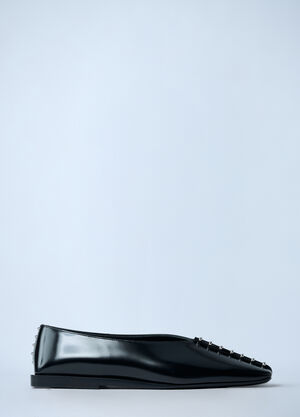 Jil Sander Leather Ballerina Flats Black jil0262028
