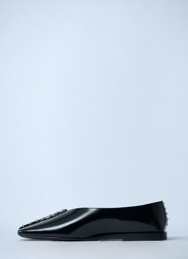 Jil Sander Leather Ballerina Flats Black jil0262028