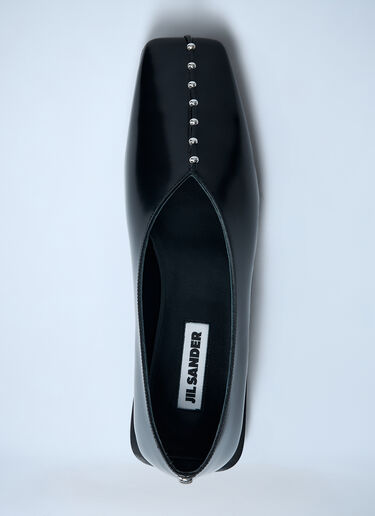 Jil Sander Leather Ballerina Flats Black jil0262028