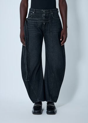 Jean Paul Gaultier Jeans With Strap Detail Black jpg0161004