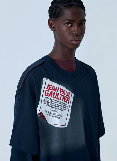 Logo Motif T-Shirt Jean Paul Gaultier Logo Motif T-Shirt Navy jpg0162003