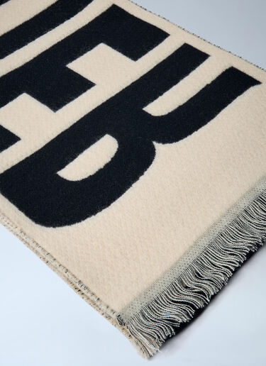 Logo Motif Wool Scarf Jean Paul Gaultier Logo Motif Wool Scarf Black jpg0261014