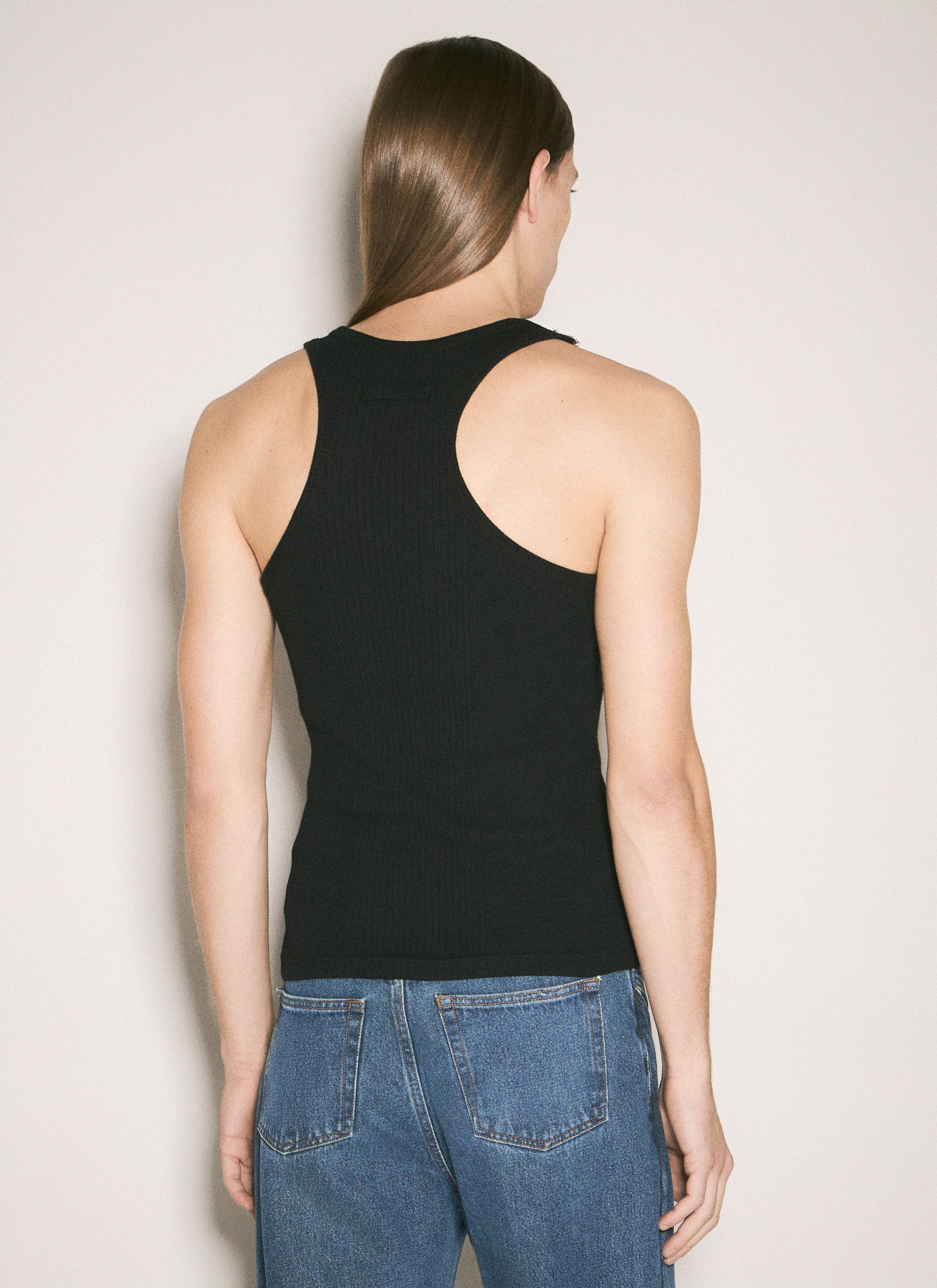 Jean Paul Gaultier Men's' Overall Buckles Tank Top in Black