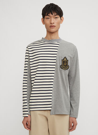 Panelled Breton Long Sleeve T-Shirt JW Anderson Panelled Breton Long Sleeve T-Shirt Grey jwa0134012
