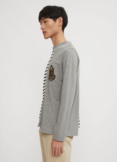 Panelled Breton Long Sleeve T-Shirt JW Anderson Panelled Breton Long Sleeve T-Shirt Grey jwa0134012