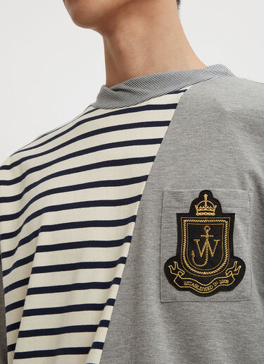 Panelled Breton Long Sleeve T-Shirt JW Anderson Panelled Breton Long Sleeve T-Shirt Grey jwa0134012