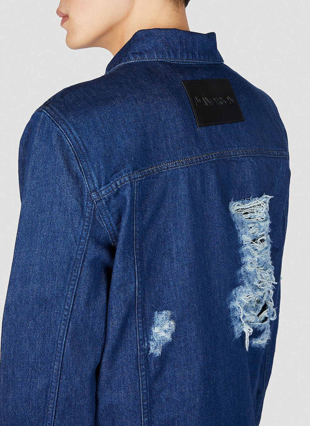 【美品】JW ANDERSON Blue Denim Ruffle Jacket J.W.Anderson Jw Anderson Blue Denim Ruffle Jacket, $221
