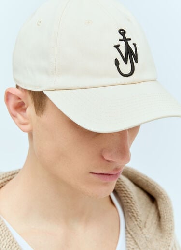 로고 자수 베이스볼 캡 JW Anderson 로고 자수 베이스볼 캡 크림 jwa0156009