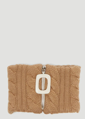 JW Anderson Cable Knit Neckband Brown jwa0235009