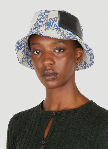 JW Anderson Double Logo Bucket Hat Blue jwa0248012