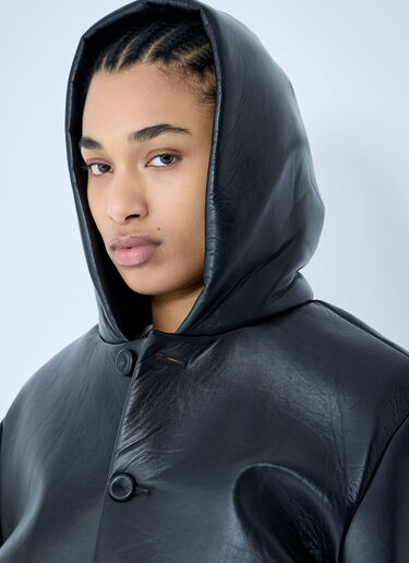 Crop Leather Hooded Jacket JW Anderson Crop Leather Hooded Jacket Black jwa0259004