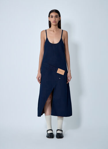 JW Anderson Twisted Workwear Dress Blue jwa0261002