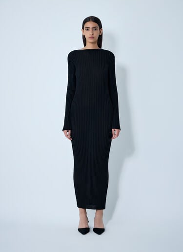 Khaite Sigrid Wool Maxi Dress Black kha0261004
