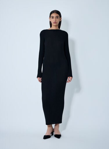 Khaite Sigrid Wool Maxi Dress Black kha0261004