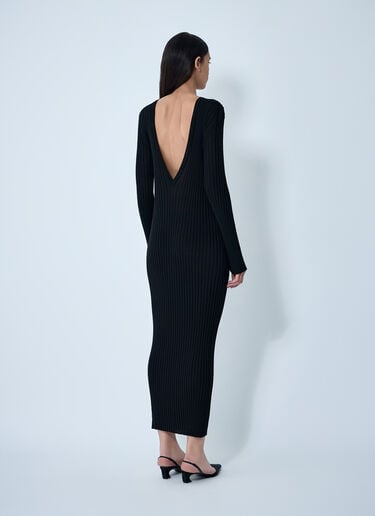 Khaite Sigrid Wool Maxi Dress Black kha0261004