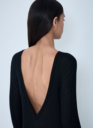 Khaite Sigrid Wool Maxi Dress Black kha0261004