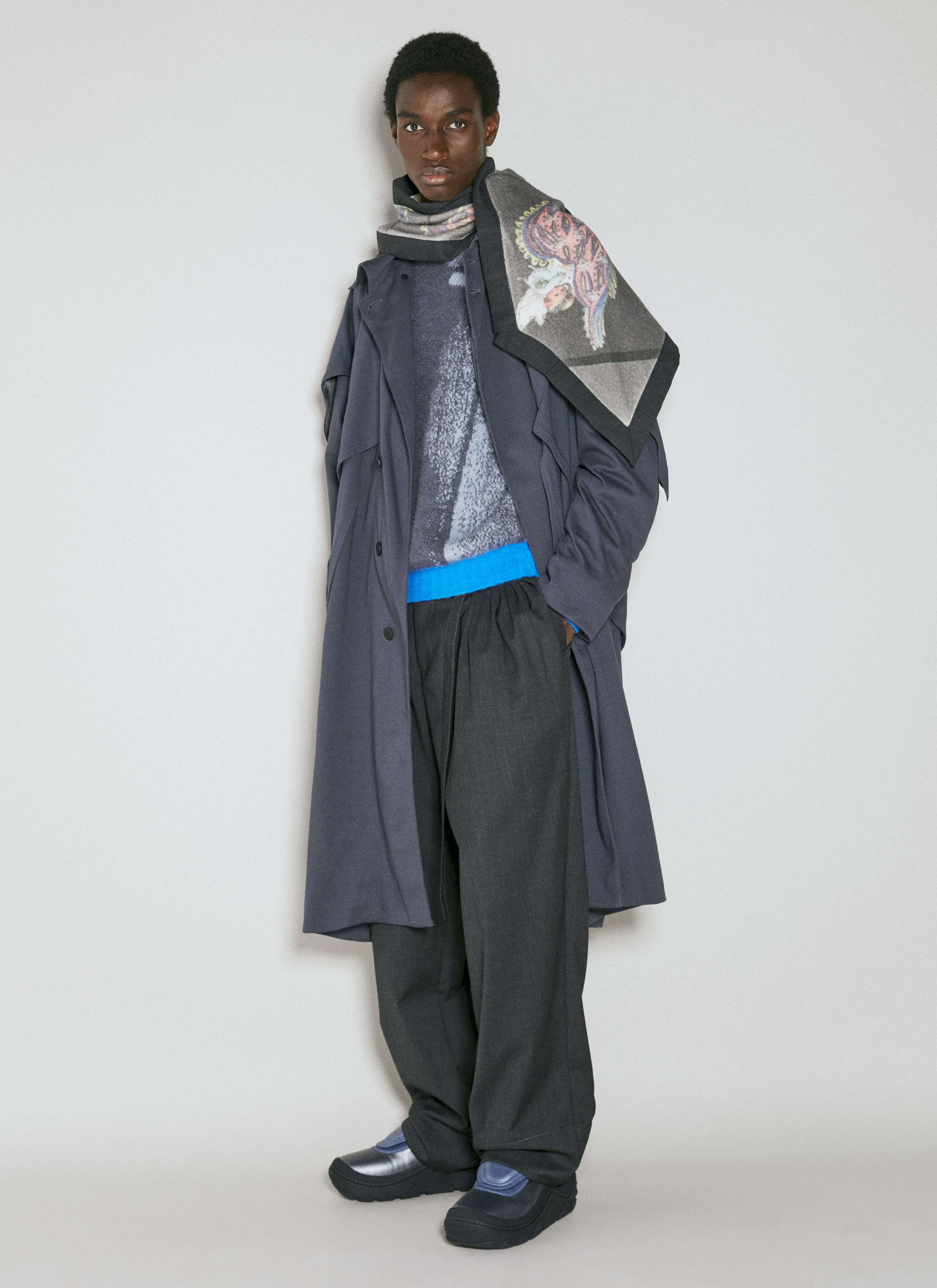 Kiko Kostadinov Men's' Mariann Knit Sweater in Blue | LN-CC®
