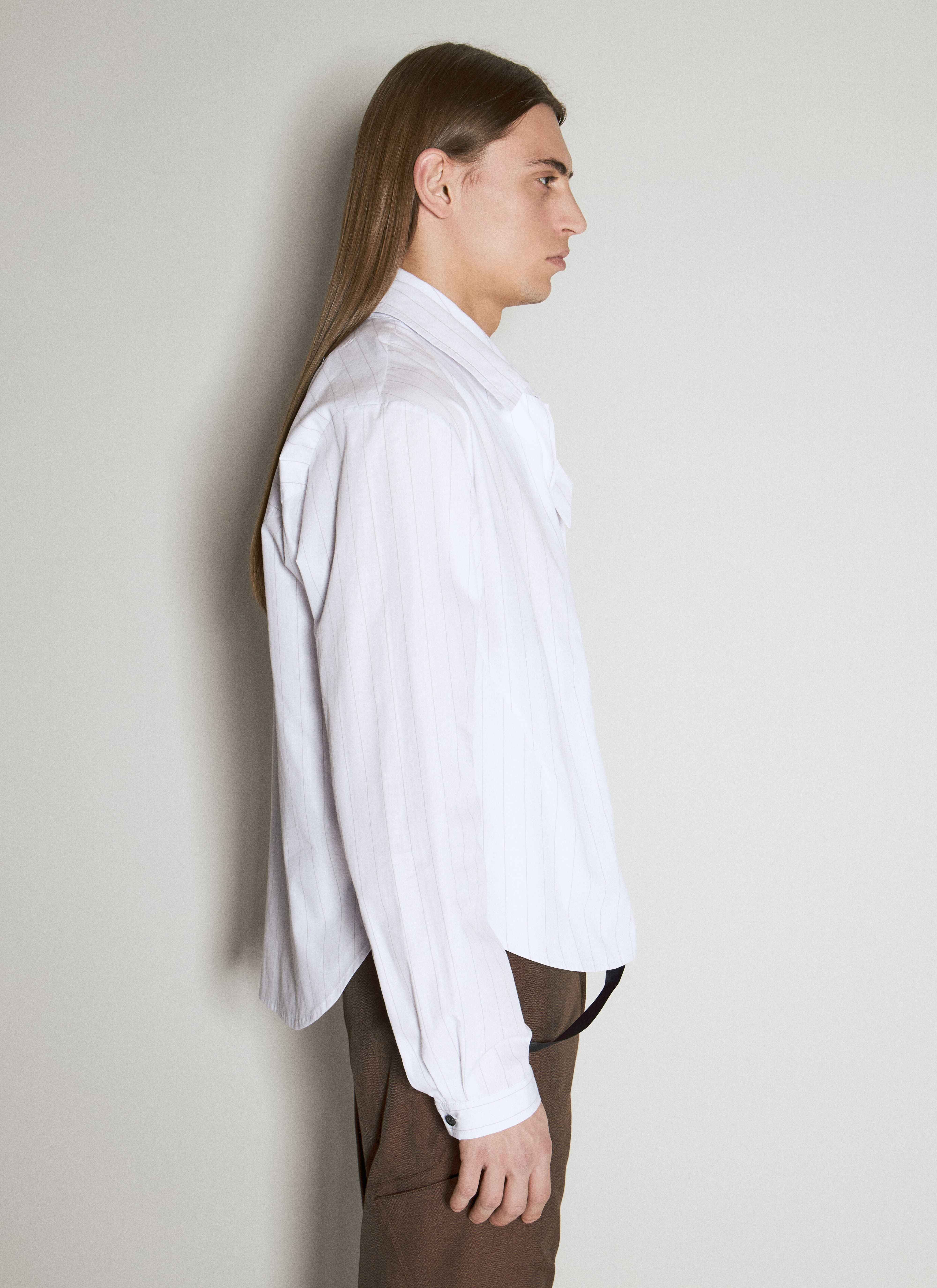 Kiko Kostadinov Men's' Tonino Shirt Jacket in White | LN-CC®