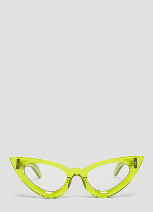 Kuboraum Maske Y3 Slim Cat Eye Sunglasses Green kub0235003