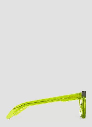 Maske Y3 Slim Cat Eye Sunglasses Kuboraum Maske Y3 Slim Cat Eye Sunglasses Green kub0235003