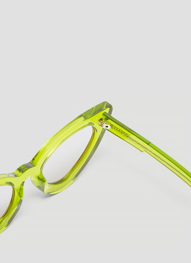 Maske Y3 Slim Cat Eye Sunglasses Kuboraum Maske Y3 Slim Cat Eye Sunglasses Green kub0235003