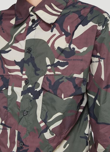 Kwaidan Editions Camouflage-Print Shirt Green kwe0240007