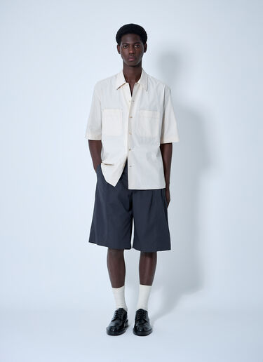 Lemaire Pleated Bermuda Shorts Grey lem0160008