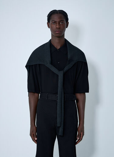 Lemaire Trompe L'oeil Scarf Black lem0162019